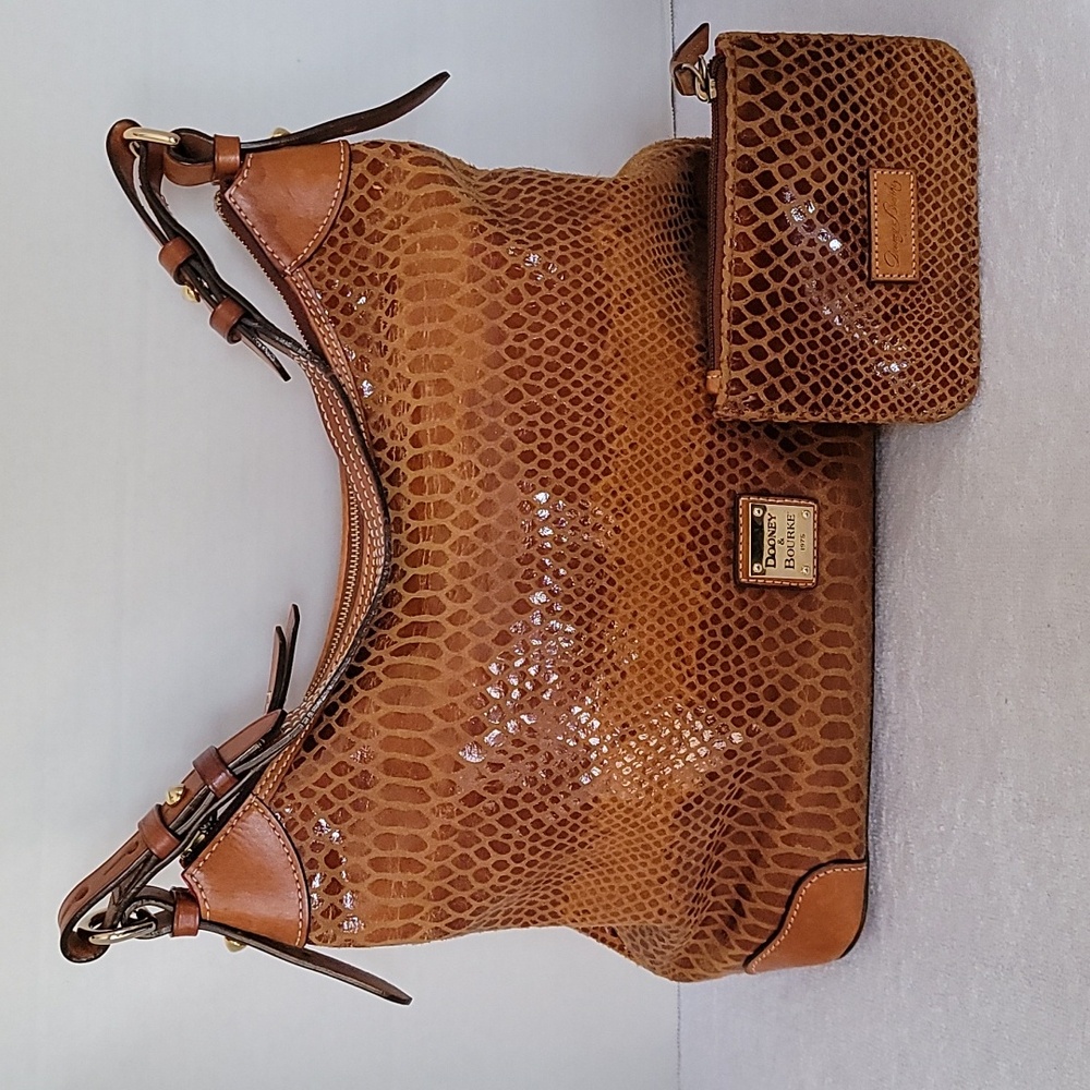 Dooney & Bourke leather snakeskin print handbag